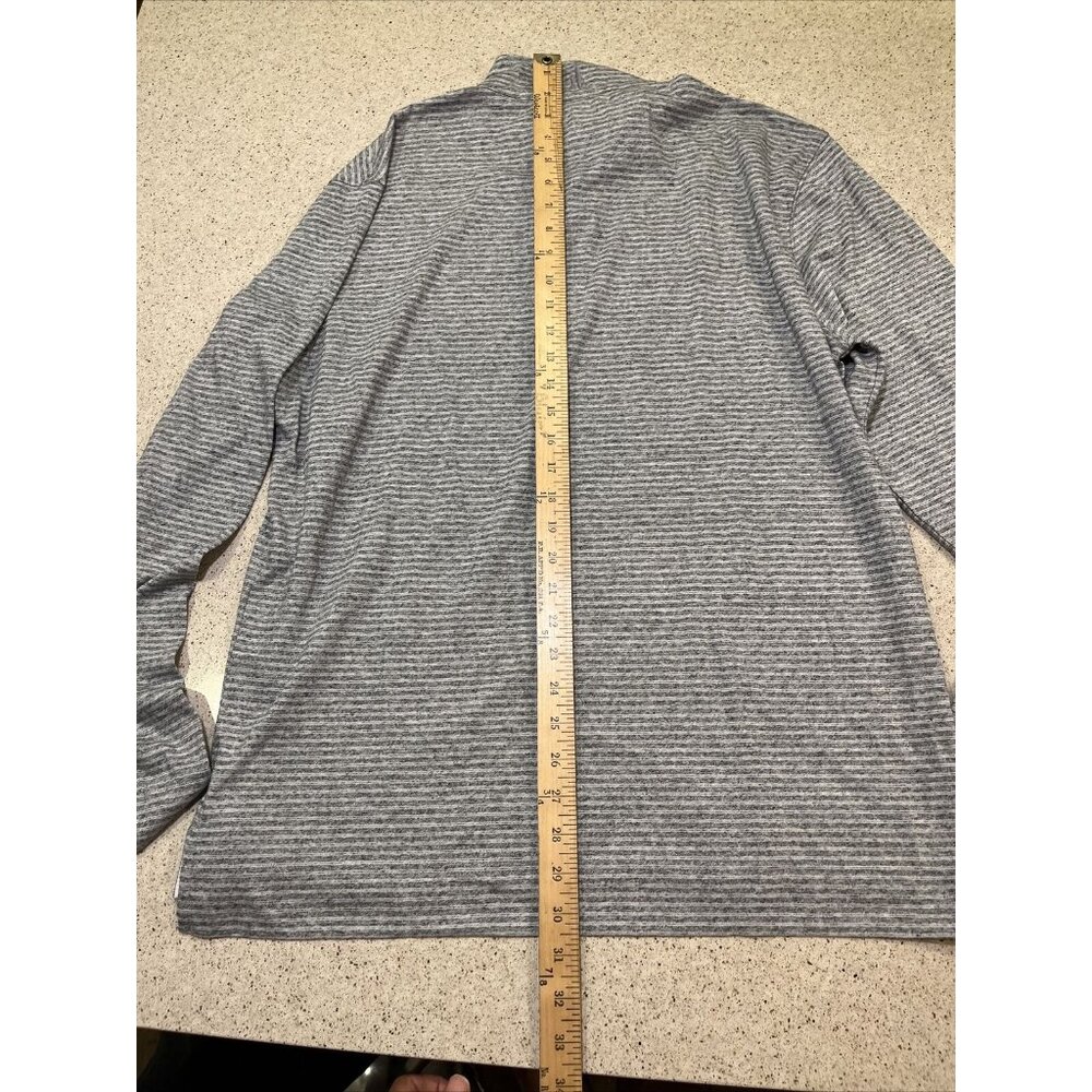 BRAND NEW Johnnie O Hanging Out 1/4 Zip Sweater, Mens Large Heather Gray Stripe - Picture 7 of 11